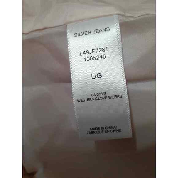 NEW Pink Teddy Jacket Coat Size Large Biker Moto Furry Sherpa by SILVER JEANS - Picture 10 of 12